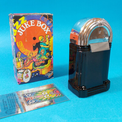Vtg 70s Avon JUKE BOX Full 4.5 oz Sweet Honesty Cologne Bottle Box & Decals NOS