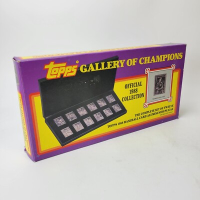 1988 Vintage Topps Baseball Gallery Of Champions Aluminum Factory Set Complete