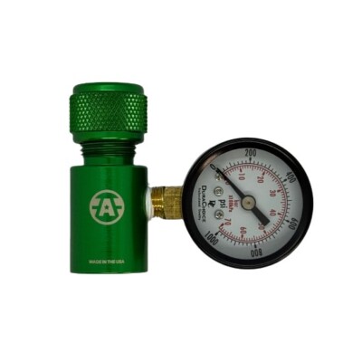Paintball HPA Tank and Inline Regulator Pressure Tester (1000psi Gauge) - Green