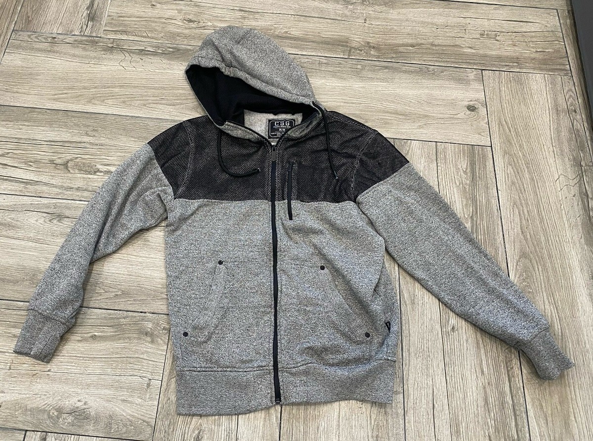 CSG Champs Sports Gear Gray & Black Full Zip Size Medium