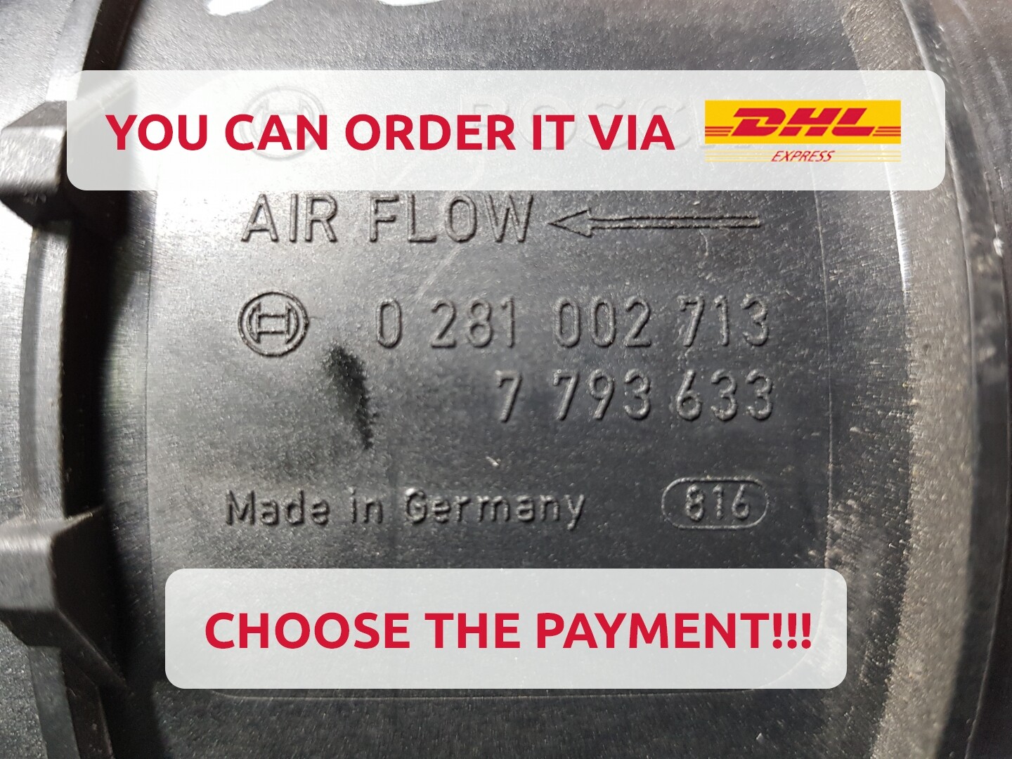 TESTED BMW 520D N47 535D 635D 335D AIR FLOW MASS METER SENSOR body