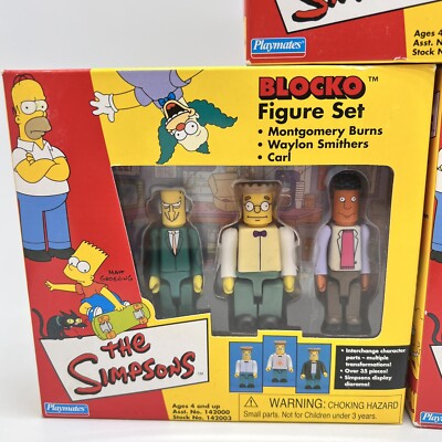Playmates The Simpsons Action Figure Set Lot Of 3 Collectible Sale