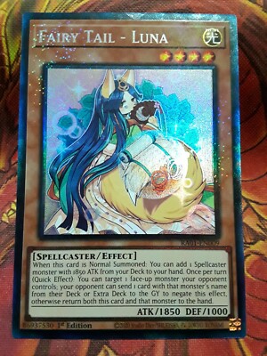 Yugioh Fairy Tail - Luna Prismatic Collector's Rare RA01-EN009 1st