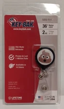 Retracting Black Nylon Cord Clip-on ID Holder key holder Key-Bak Mini Bak Poop