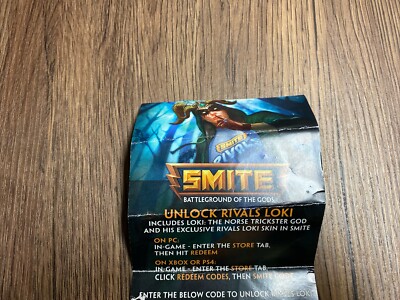 Smite Rivals Loki Skin Card Exclusive with Code (Unredeemed)