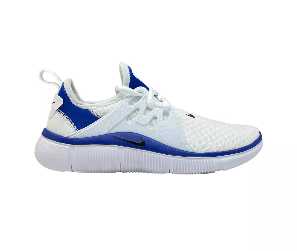 Nike Acalme Mens Size 6.5 Running Shoes White Black Hyper Blue