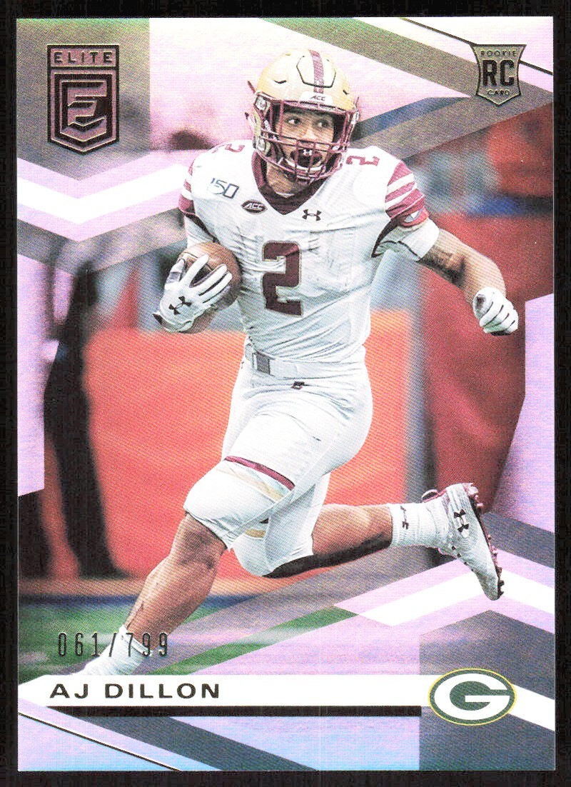 2020 5186C Donruss Elite AJ Dillon Rookie 061/799 Green Bay Packers #145