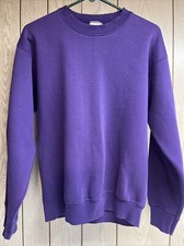 Vintage 90s Blank Purple Tultex Superweight Crewneck Pullover Sweatshirt Large