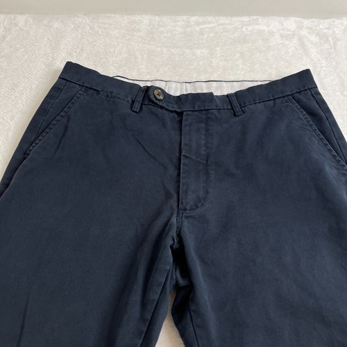Spier & Mackay Chino Pants Mens 34 Relaxed Navy Blue Mid Rise Flat Front Trouser - Picture 2 of 16
