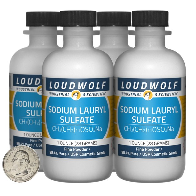 Sodium Lauryl Sulfate / 4 Oz / 4 Bottles / 98.4 USP Cosmetic Grade eBay