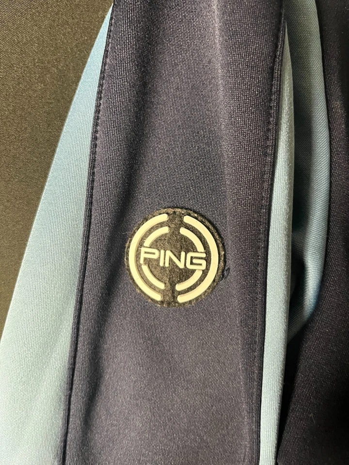 Ping Golf Shirt Mens M Blue Long Sleeve 1/4 Zip Pullover Outdoor Sensorwarm - Image 3 of 4