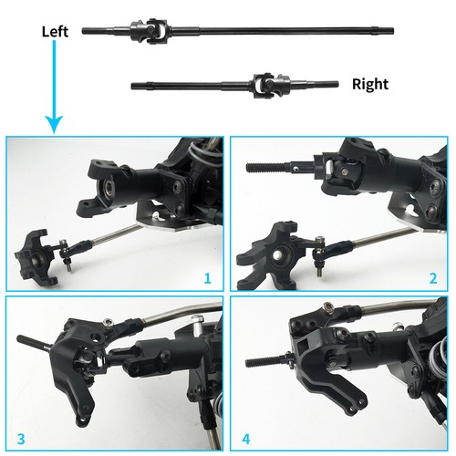 Qmore RC Front Rear Steel Drive Shaft CVD Axle For Axial Wraith 90048 1/10 RCCar - Picture 11 of 29