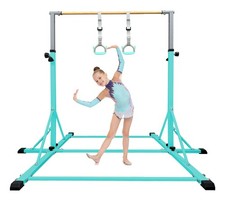 Gymnastics Bar for Ages 3-20, 5FT Base Length, 42" to 63" Adjustable Height, ...