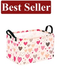 Lightweight Valentine's Gift Storage Basket - Organize Toys and Clothes in Style
