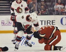 Nick COUSINS Signed 8x10 Photo! Ottawa Senators Fight Photo! W/COA