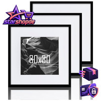 Bilderrahmen 30X30Cm Schwarz Holz 3Er Set Fotorahmen Mit Passepartout 3 StüCk