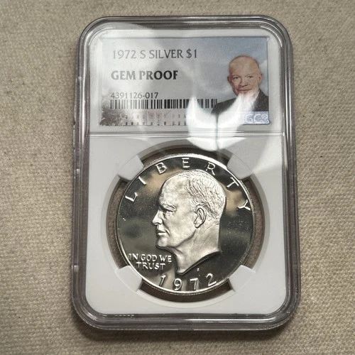 NGC 1972-S $1 Gem Proof Silver Eisenhower