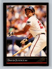 1992 Leaf #404a David Justice Black Gold Atlanta Braves