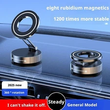 Vacuum Magnetic Phone Holder Adjustable Suction Cup Car Mount Foldable Stan I9I6