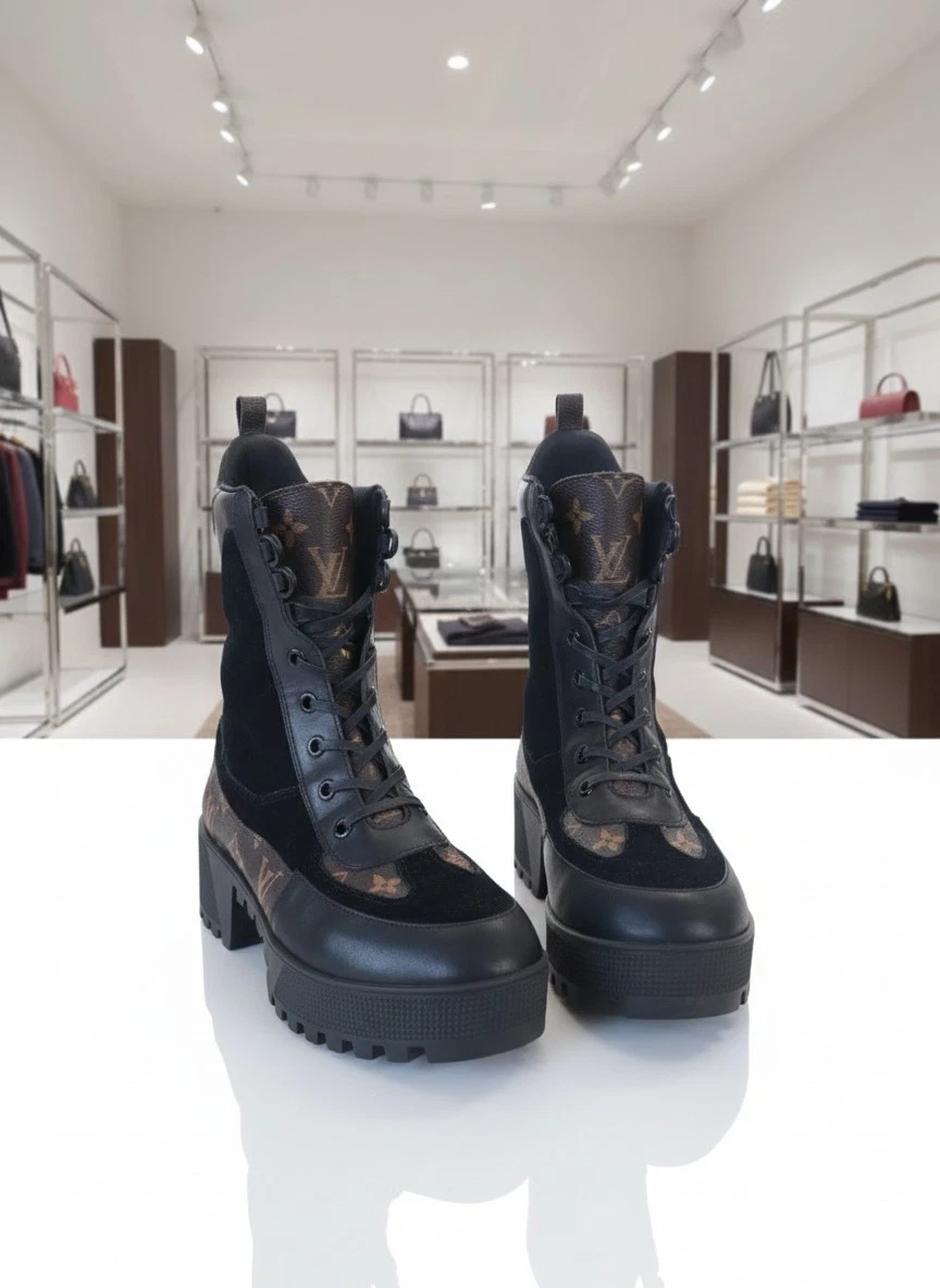 Louis Vuitton Monogram Shoes In Women's Boots for sale | eBay