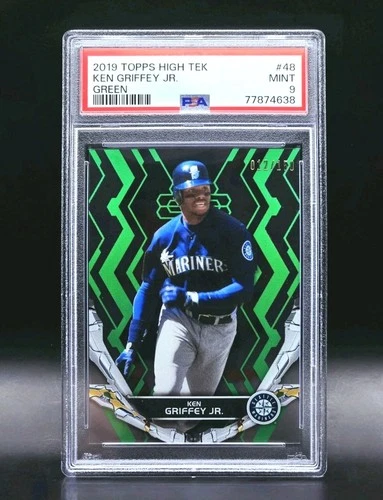 Ken Griffey Jr 2019 Topps High Tek Green Parallel /150 SP PSA 9 LOW POP 1 Higher