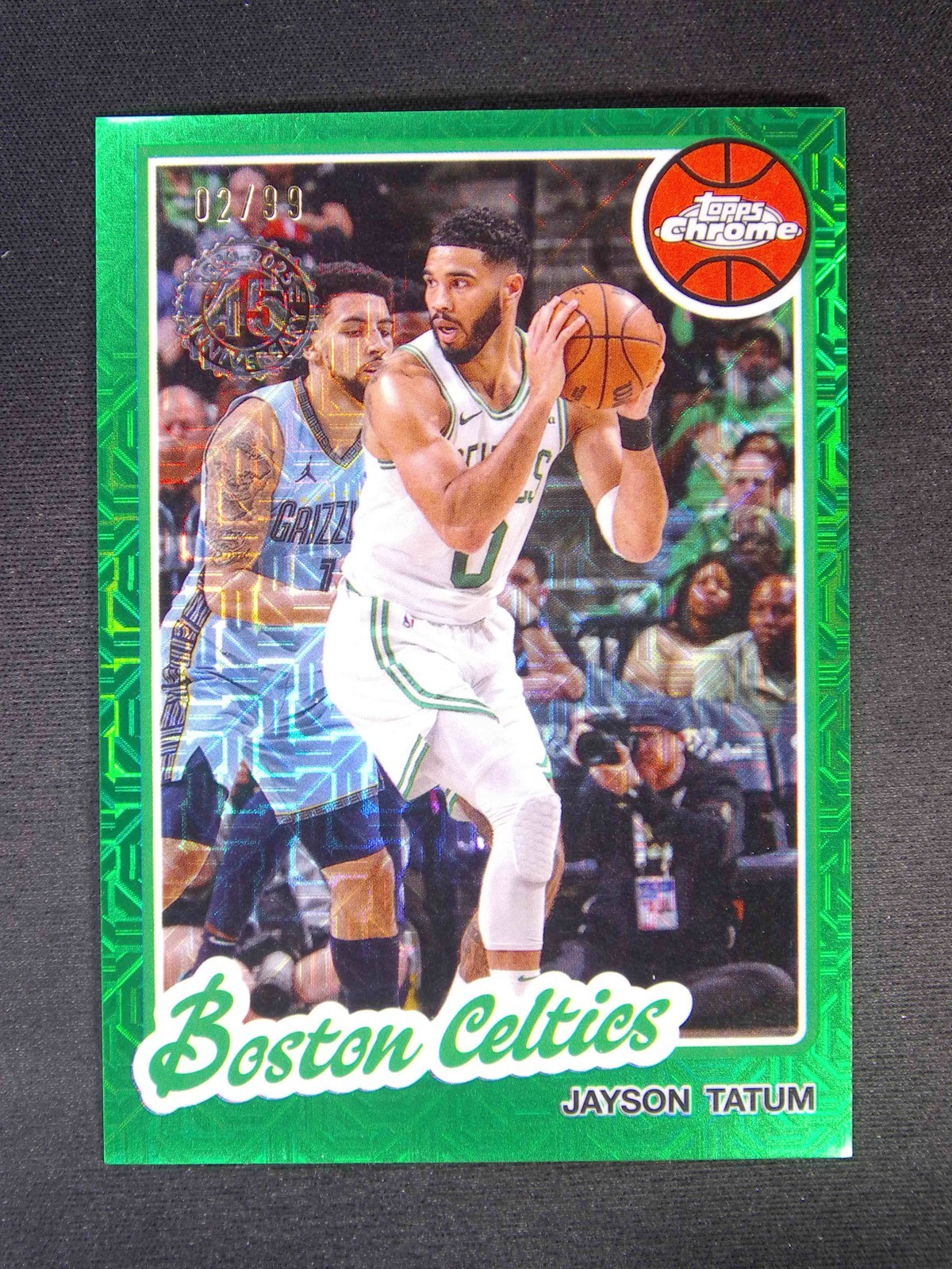 2025-26 Topps Chrome Flagship Jayson Tatum 1980 Chrome Mojo Green /99