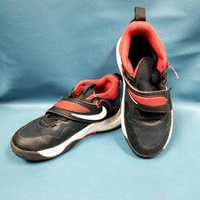 Nike Team Hustle D11 Black Red Basketball Shoes DV8994-003 Youth SZ 13c