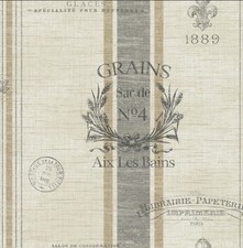 Wallpaper French Country Faux Wheat Grain Sac...