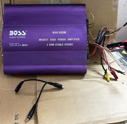 Boss Audio Systems AVA-500M Mosfet High Power 2 Ohm Stereo Amplifier ~ Untested - Picture 2 of 8