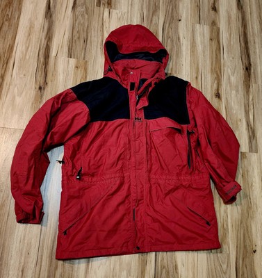 Helly Hansen Jacket Mens 2XL Windbreaker Hood Lined Breathable Helly Tech