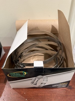 10 Ideal Tridon Hy-Gear 68104 Hose Clamps 5 -7  #104 Stainless Steel, Box of 10