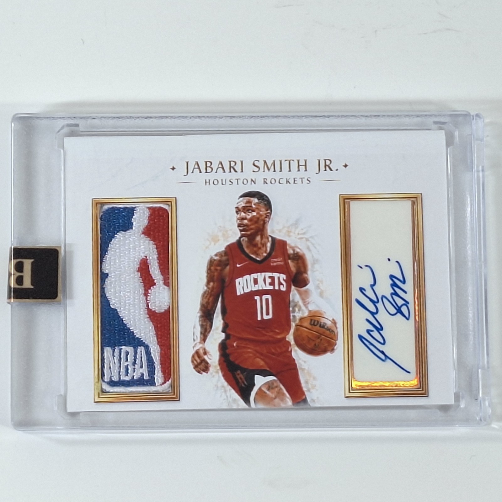 Jabari Smith Logoman Autograph Custom Card - One of One - Patch Auto - 1/1 view 12
