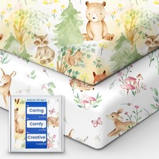 Crib Sheets Netural for Girls Boys, Premium Soft Crib Mattress Fitted Sheet, ...