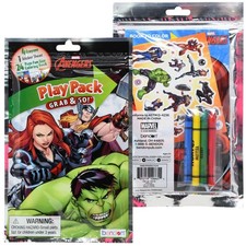 Marvel Avengers 6pc Grab and Go Play Pack Coloring Book for Boys Ages 3 and Up