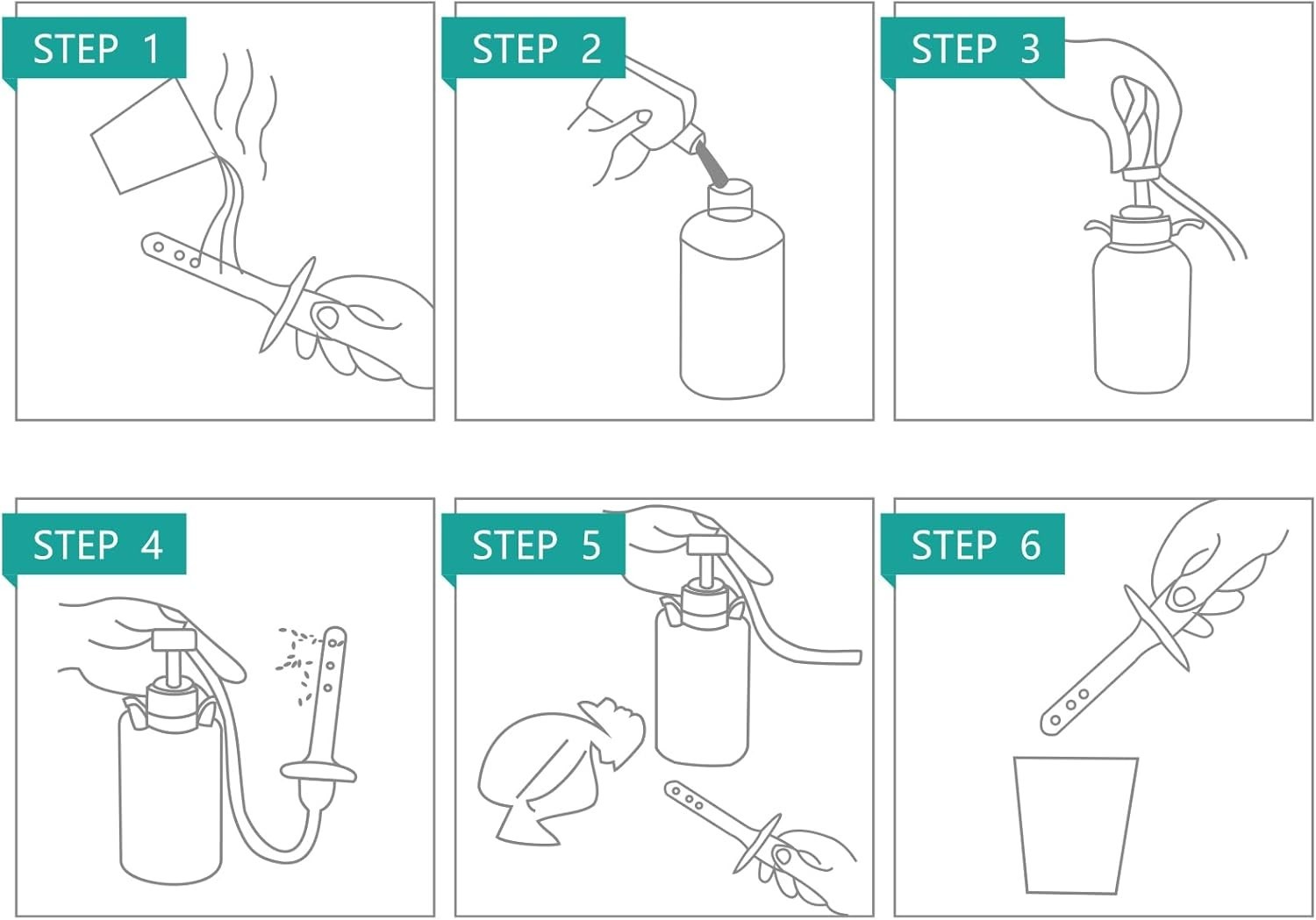 Reusable Douche Bottle for Women,Manual Pressure Control with 2 Nozzles, 350ml