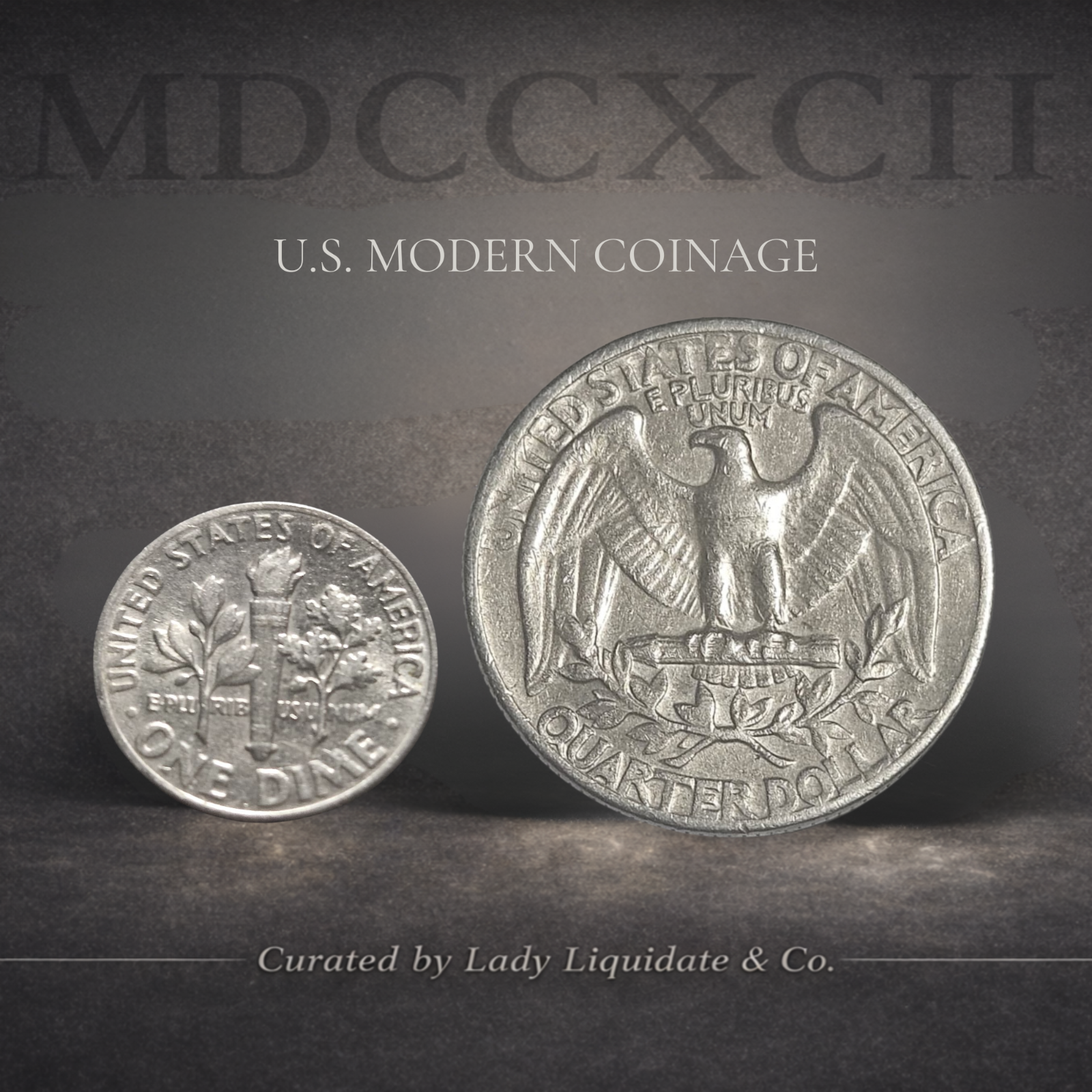 1965 U.S. Type Coin Set - The Clad Transition Year - RARE QUARTER WITH ...