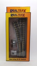 MTH 40-1021 O72 RealTrax Nickel Silver Left Hand Remote Switch Turnout LN/Box