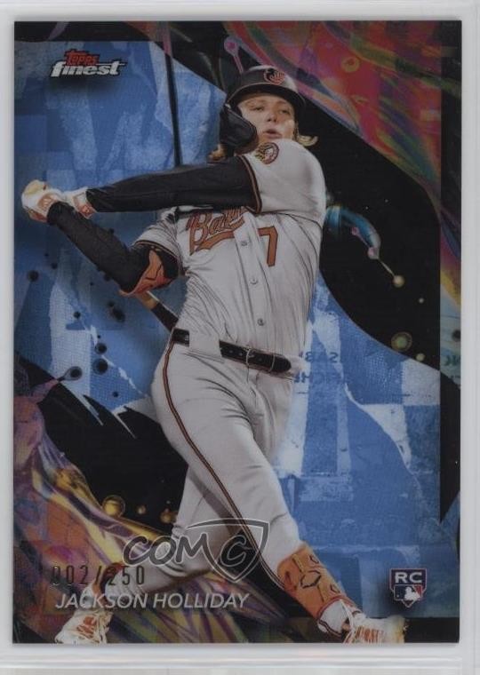 2024 Topps Finest Uncommon Sky Blue Refractor 2/250 Jackson Holliday #162 1bi0