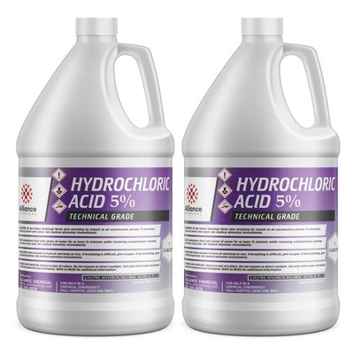 Hydrochloric Acid 5% Technical Grade - 2 Gallons