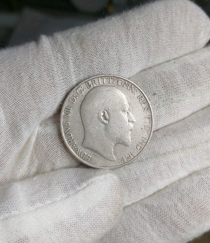 Edward VII Silber 1910 Florin in Sammlerzustand. #9 - Bild 2 von 2