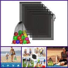 6 Pcs Mesh Bags Drawstring, 14x17 Inch with Lock, Multipurpose Storage Bags for