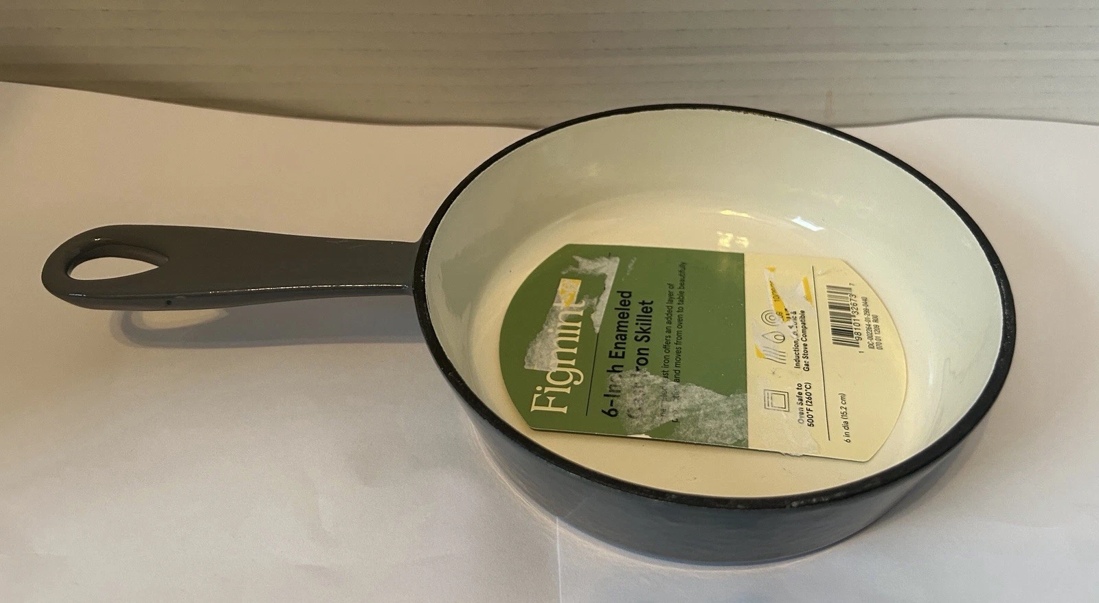 Figment 6” Enameled Cast Iron Skillet NWT Sage, Cream, Or Grey Available