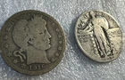 (2) Quarters 1916-DBarber 1930 Standing Liberty