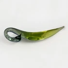 Vintage Murano Vaseline Art Glass Bird Sculpture Cendese Italy Green Grey 14"