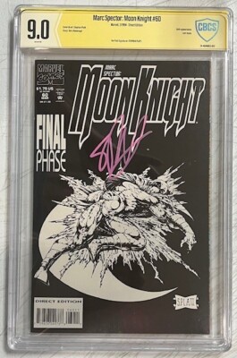 MARC SPECTOR MOON KNIGHT #60 CBCS 9.0 SIGNED STEPHEN PLATT MARVEL 1994 DIRECT ED