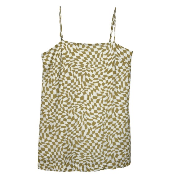 Ghanda Womens L Sleeveless Mini Shift Dress Green Beachy Coastal Summer Festival