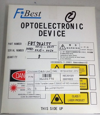 Fibest	FBT7521TT	Laser C Band InP MZ modulator Z Cut TOSA