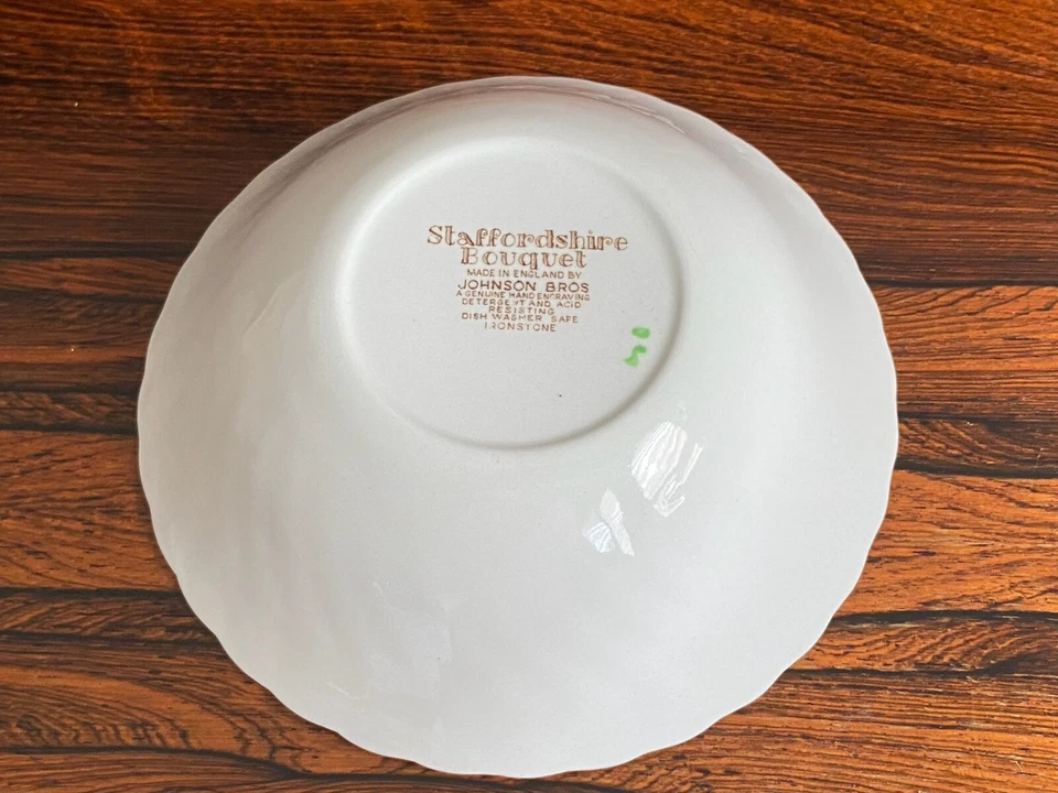 (11) Johnson Brothers Staffordshire Ramo Fruta/Postre (Salsa) Cuencos Foto 4 de 4