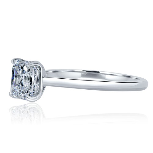 IGI 2.05 Carat D-VS1 Lab Grown Asscher Cut Diamond Solitaire Ring 14k White Gold - Photo 6 sur 10
