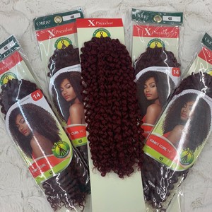 5 Packs Of Outre Xpression Kinky Curl Braiding Hair 4 In 1 Crochet